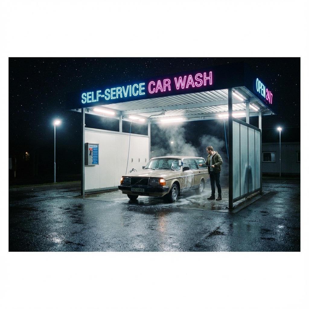 【完全版】24時間営業のコイン洗車場ガイド|深夜・早朝でも使える洗車場の探し方